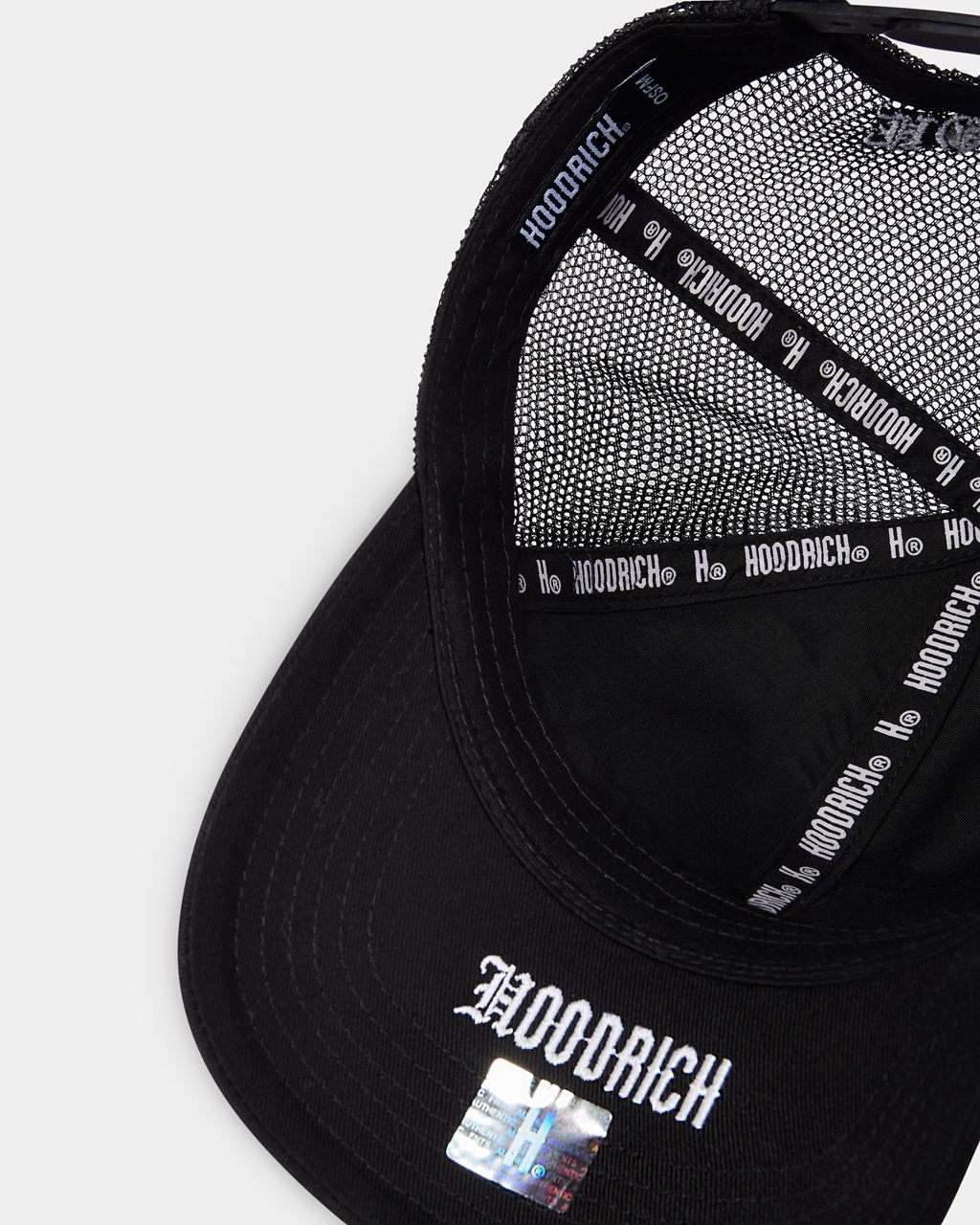 Black/White Hoodrich OG Block 5 Panel Trucker Cap USA | 684-BFUAJT