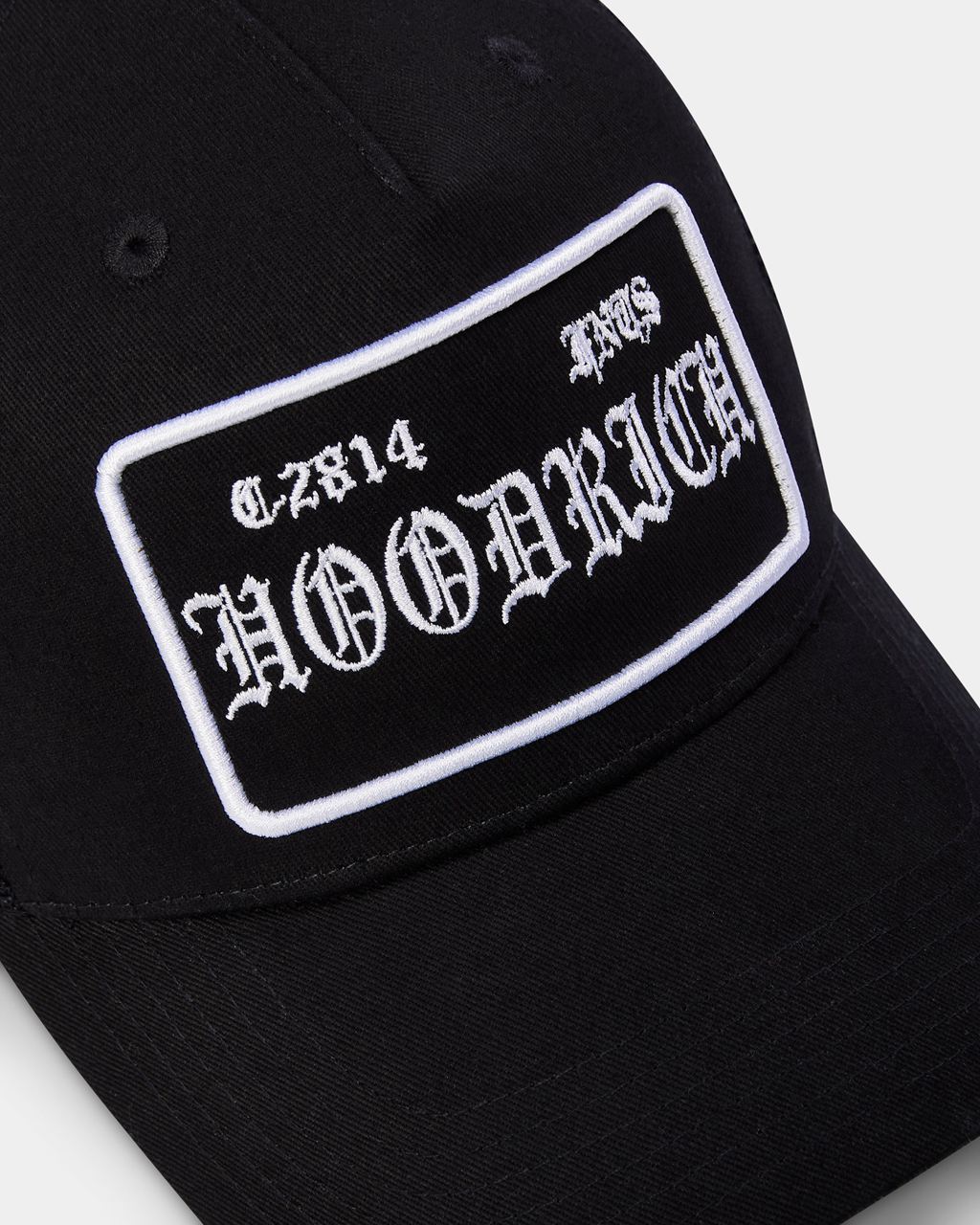 Black/White Hoodrich OG Block 5 Panel Trucker Cap USA | 684-BFUAJT