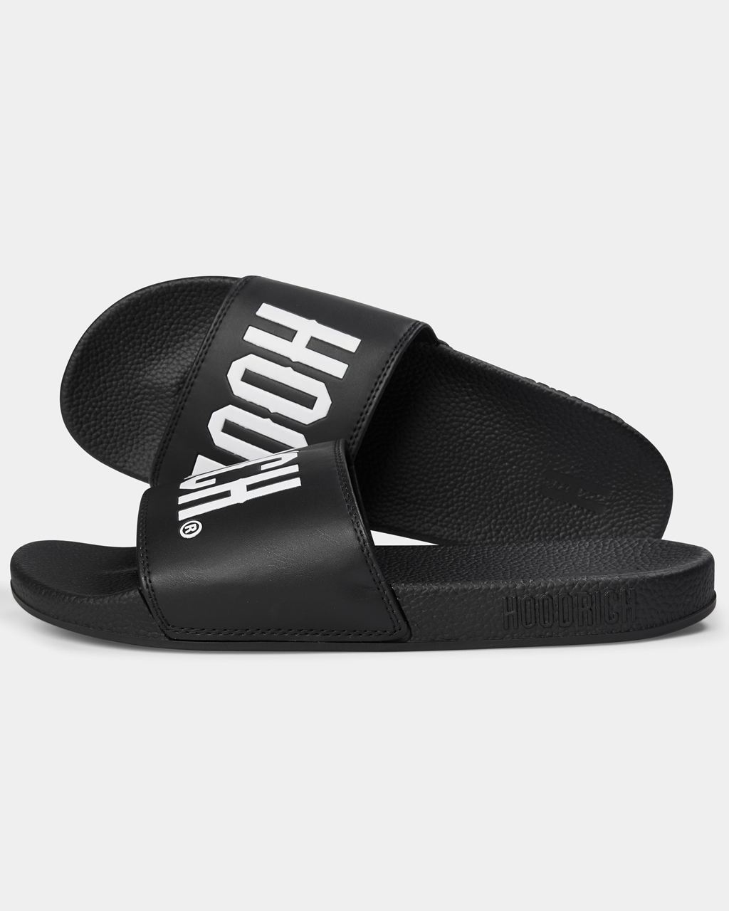 Black/White Hoodrich OG Core Sliders USA | 569-XLWGYB