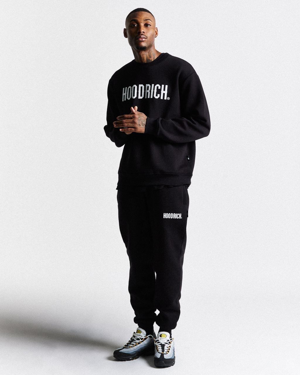 Black/White Hoodrich OG Core Sweatshirt USA | 176-PVNZYM