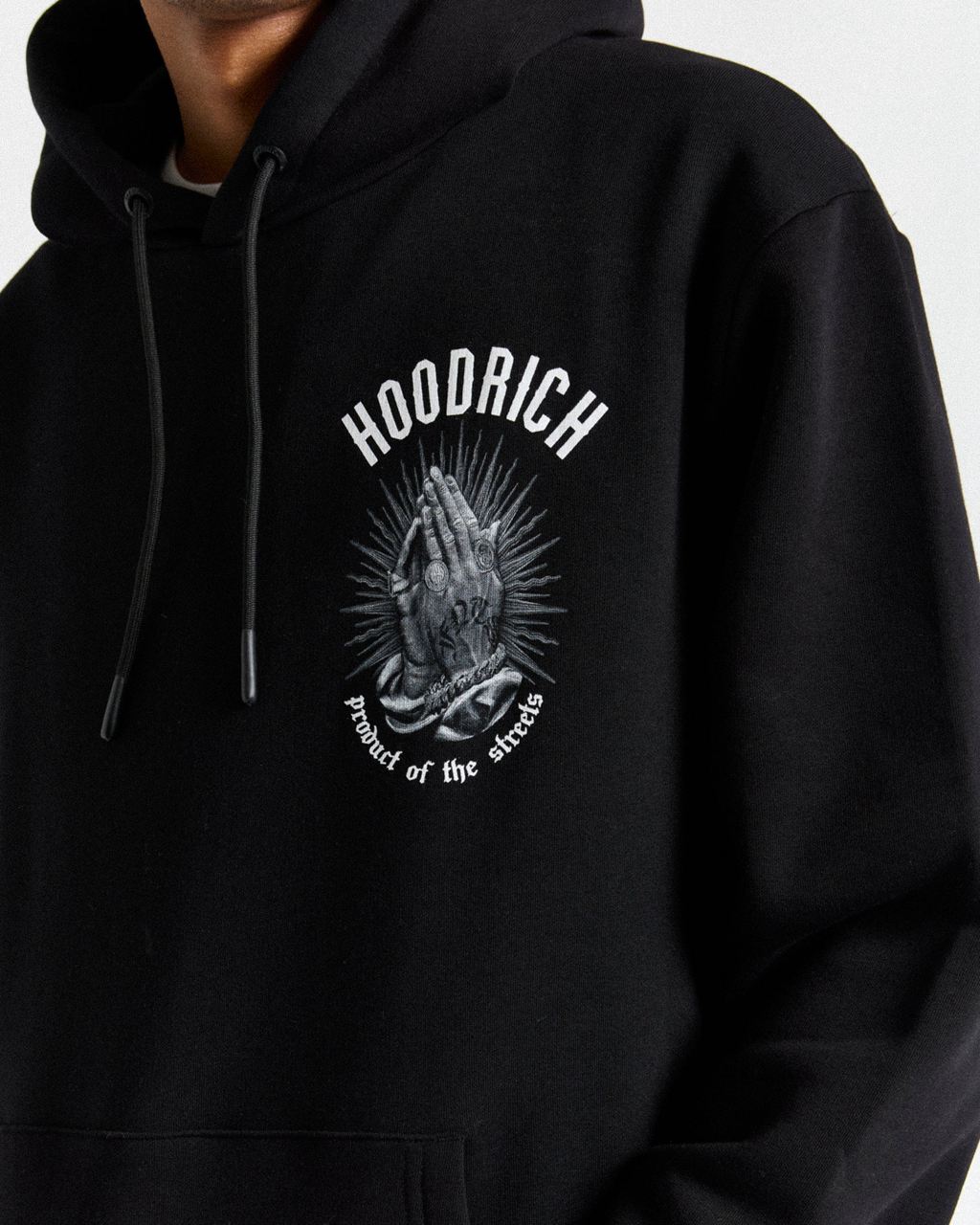 Black/White Hoodrich Ritual Backprint Hoodie USA | 713-SBWGVE