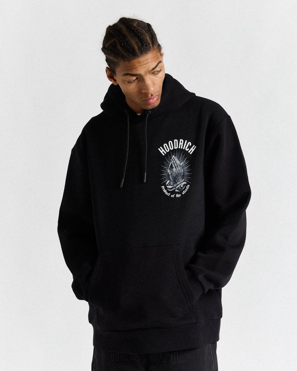 Black/White Hoodrich Ritual Backprint Hoodie USA | 713-SBWGVE