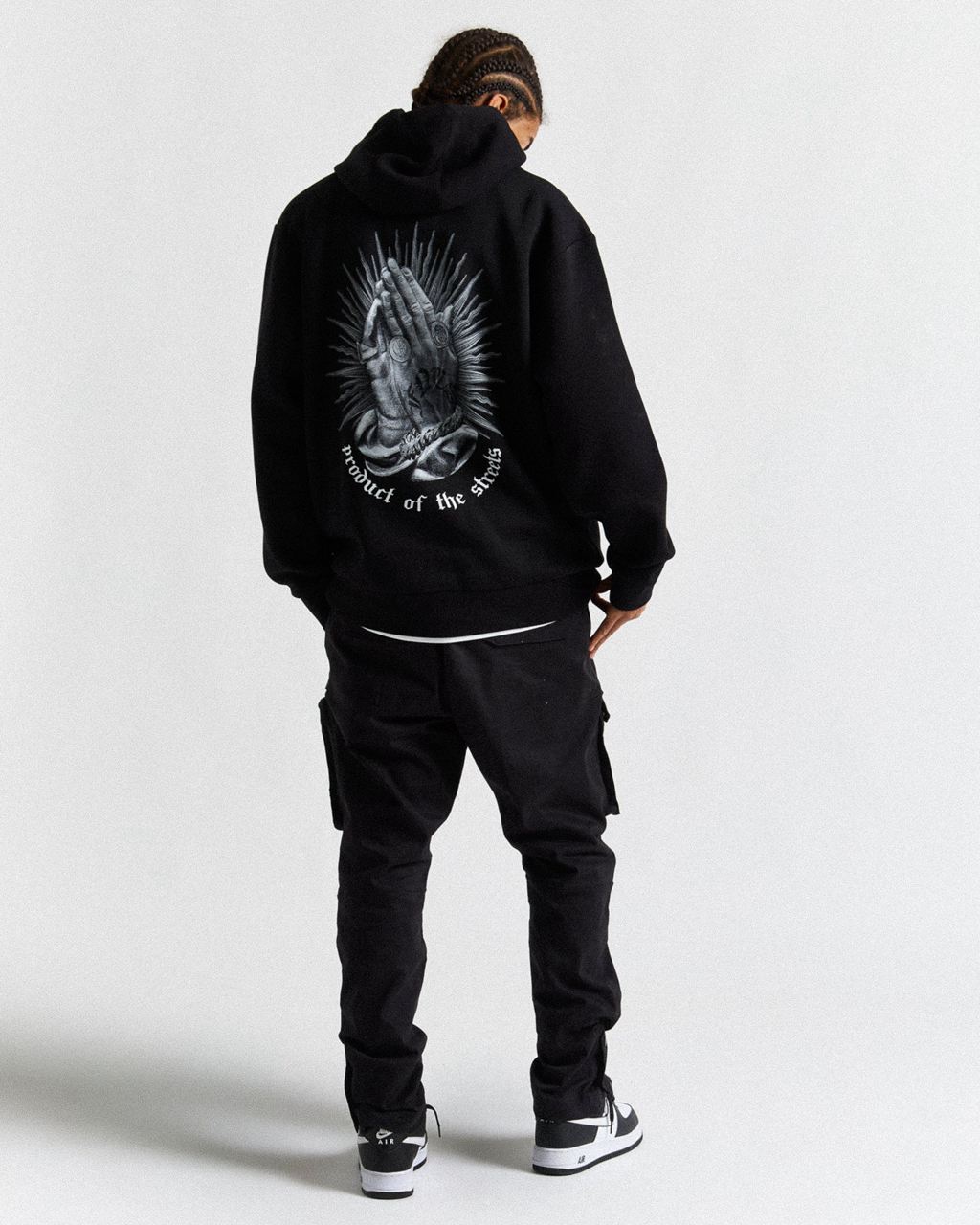 Black/White Hoodrich Ritual Backprint Hoodie USA | 713-SBWGVE