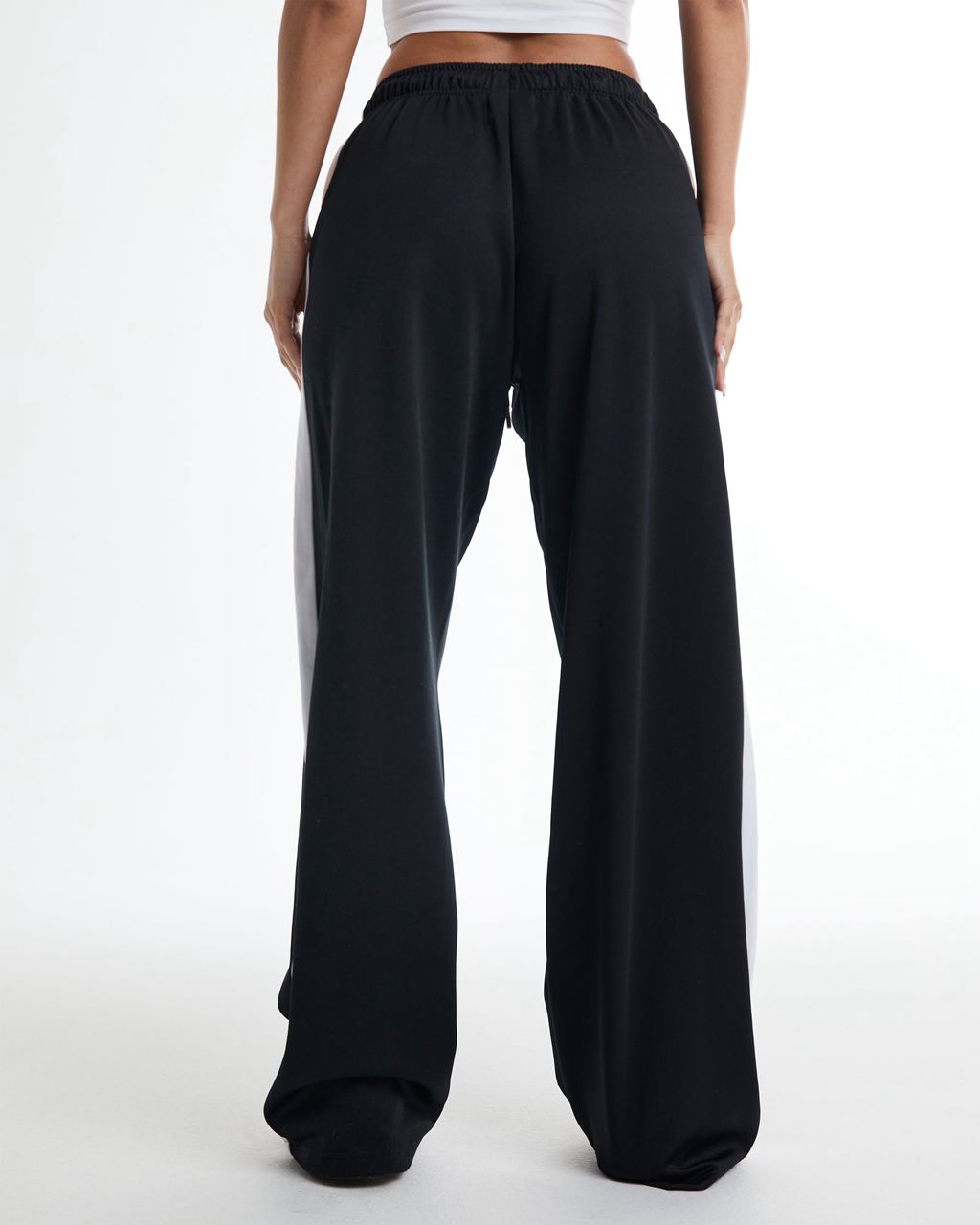 Black/White Hoodrich Selena Wide Leg Joggers USA | 546-OJPVIR