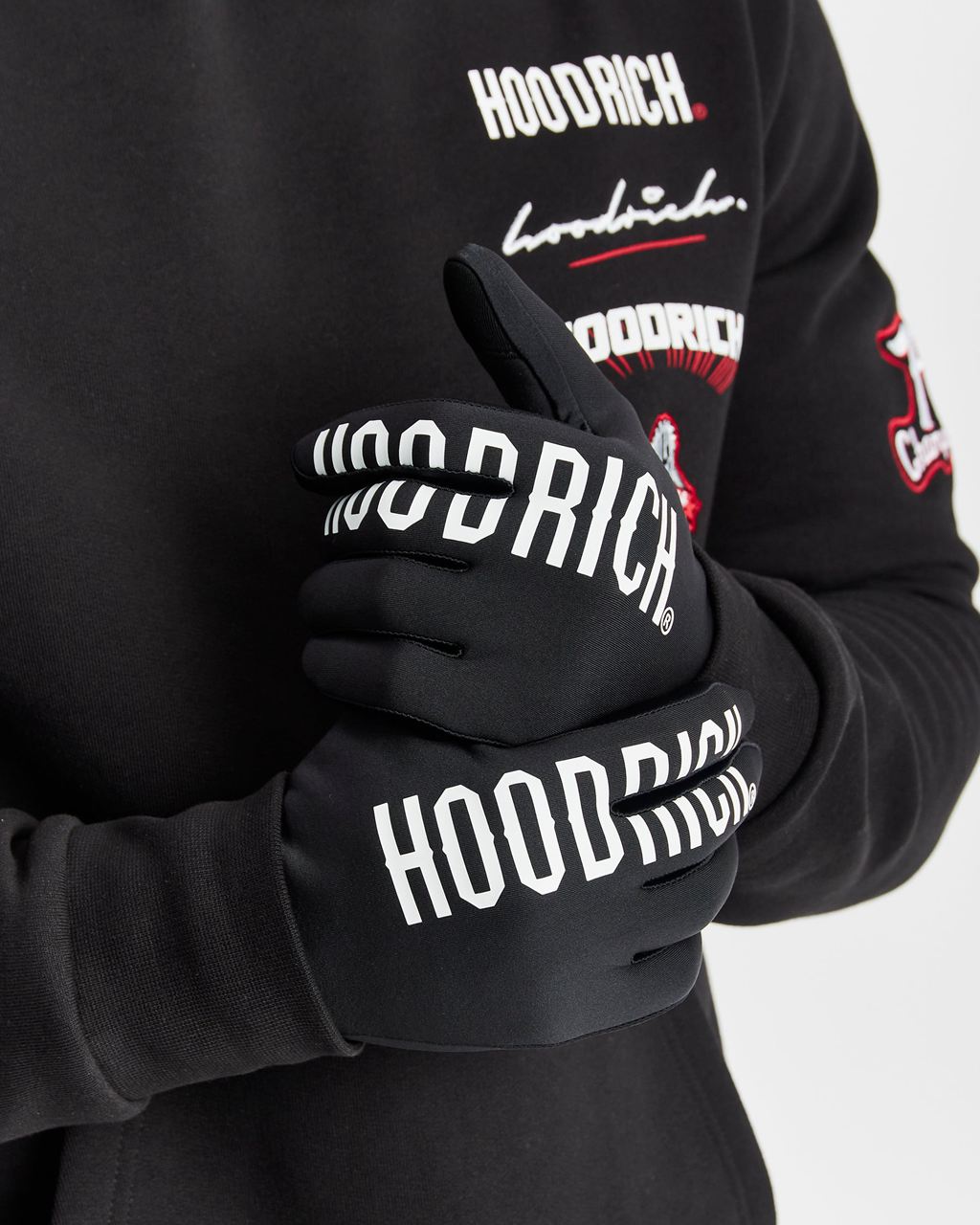 Black/White Hoodrich Target Gloves USA | 139-QOWSMZ