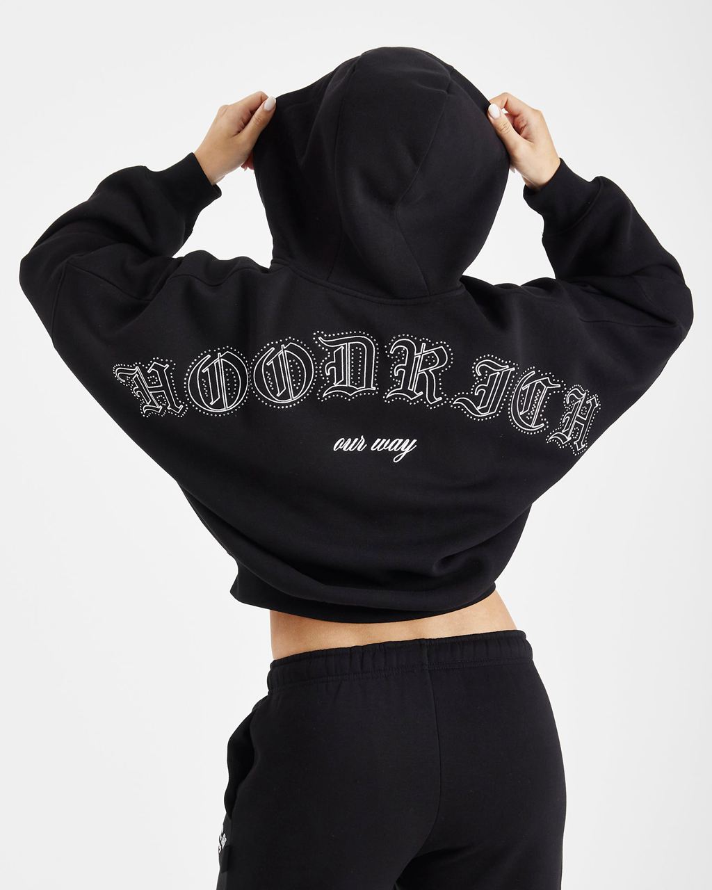 Black Hoodrich Dawn Full Zip Hoodie USA | 965-QGDICL