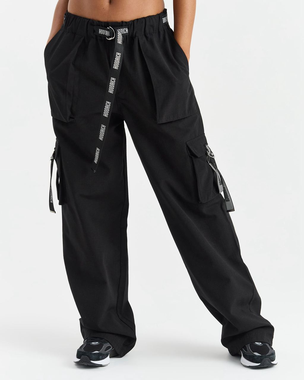 Black Hoodrich Premier Woven Cargo Pants USA | 891-QBXNOW