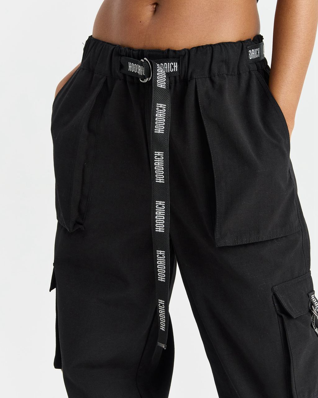 Black Hoodrich Premier Woven Cargo Pants USA | 891-QBXNOW