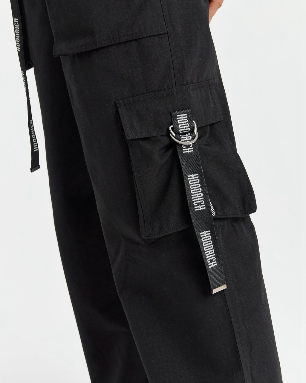 Black Hoodrich Premier Woven Cargo Pants USA | 891-QBXNOW