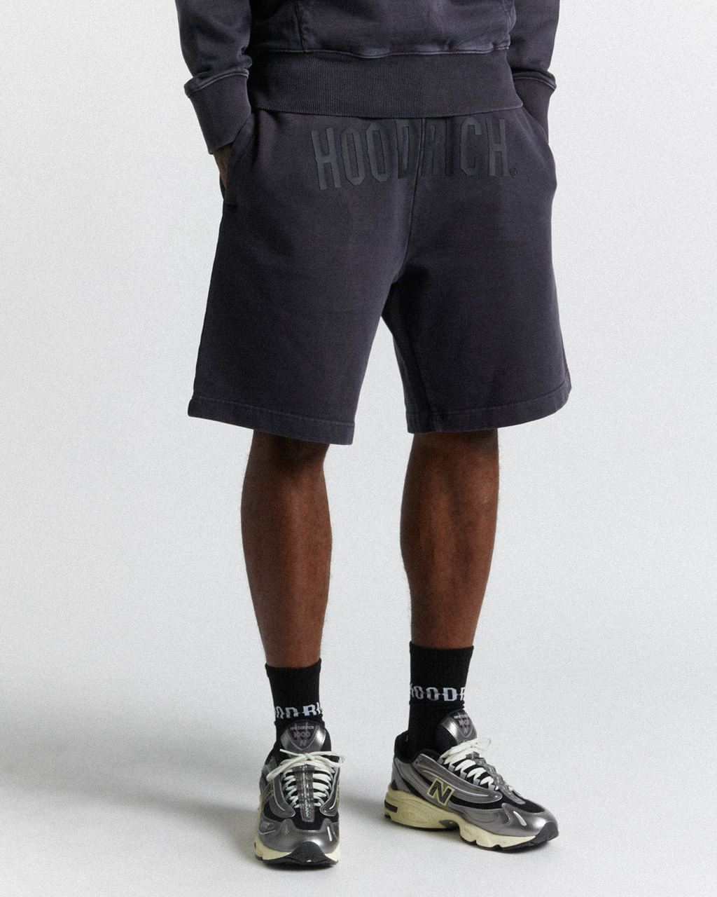 Black Hoodrich Premium Essentials Shorts USA | 689-VCWORA