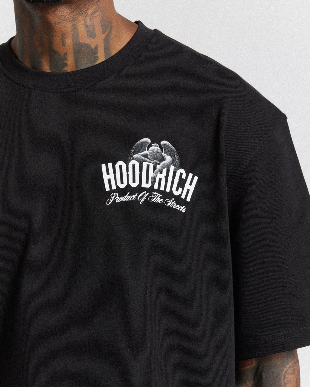 Black Hoodrich Renaissance Archangel T-Shirt USA | 429-FZUQSI