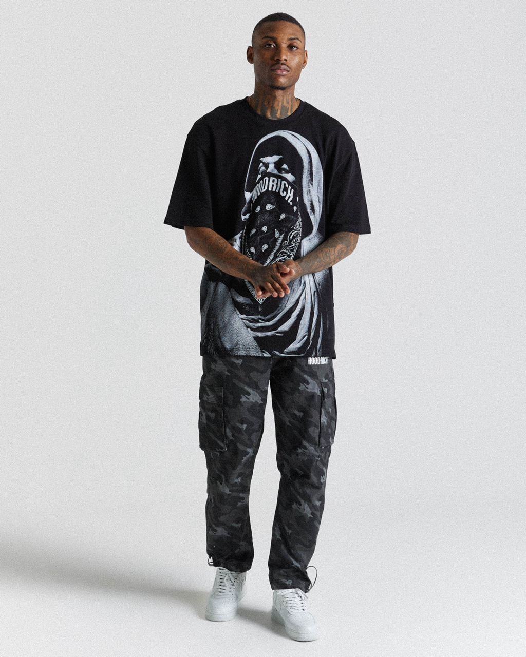 Black Hoodrich Renaissance Neptune T-Shirt USA | 038-QDGIHY