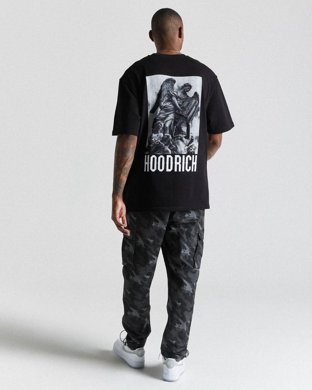 Black Hoodrich Renaissance Sacred T-Shirt USA | 528-DMVSEH