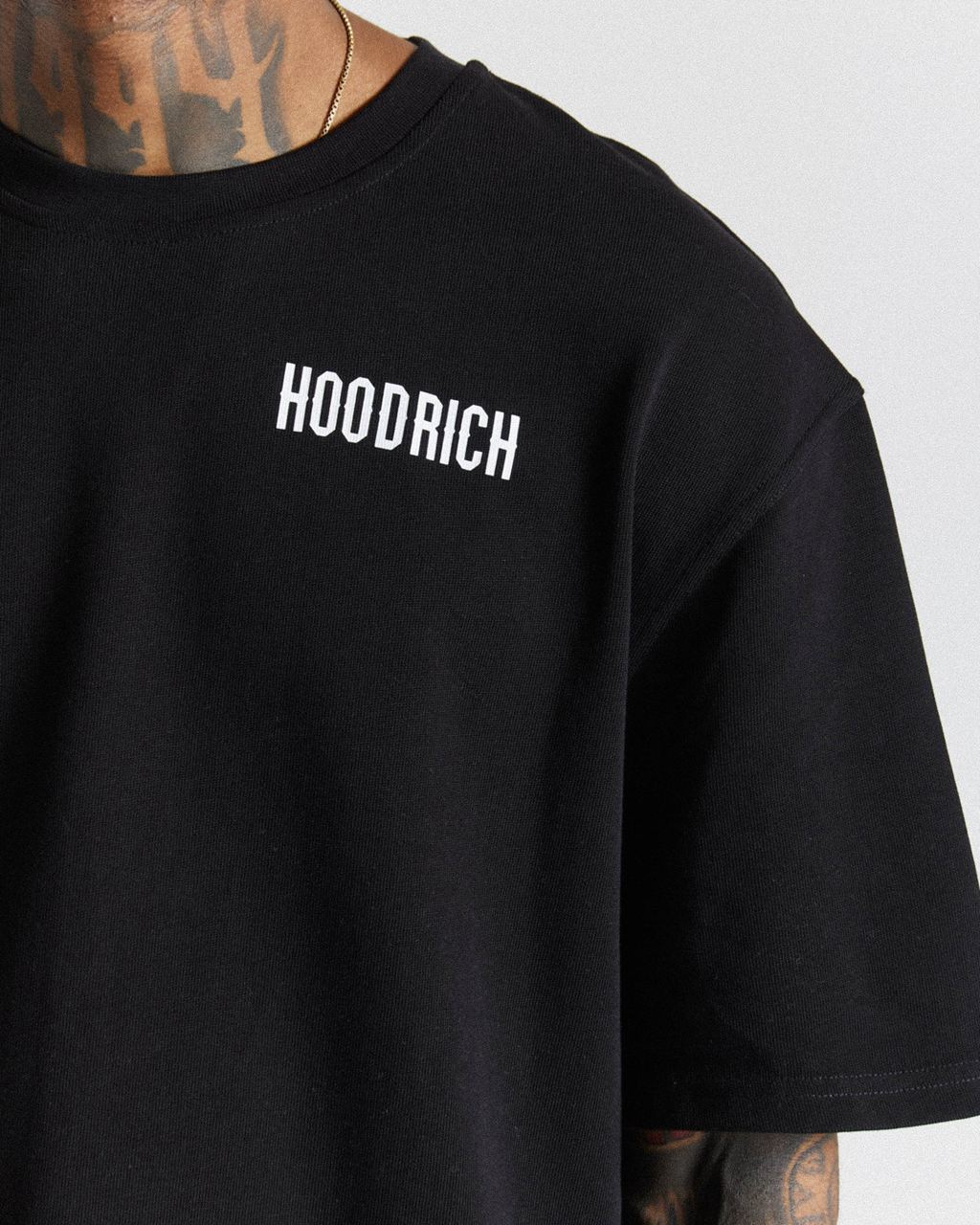 Black Hoodrich Renaissance Sacred T-Shirt USA | 528-DMVSEH