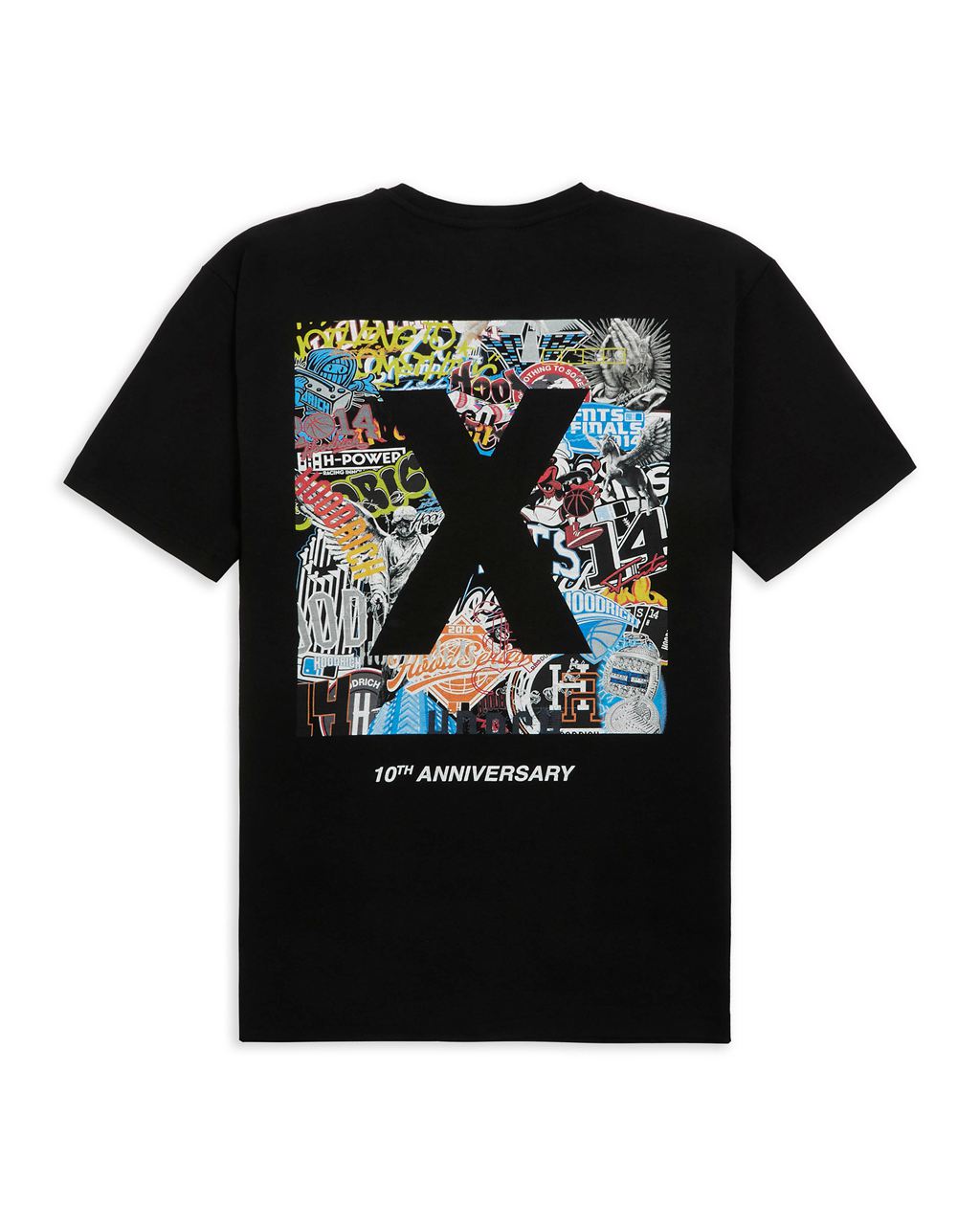 Black Hoodrich Ten Years Deep Oversized Tee USA | 672-TURHLD