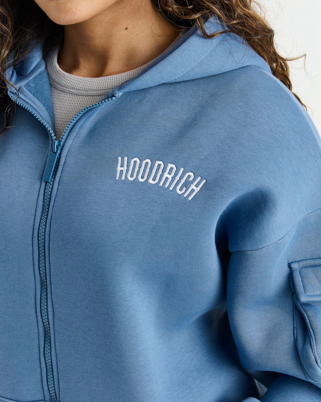 Blue/Cream Hoodrich Luna Full Zip Hoodie USA | 329-PIVHES