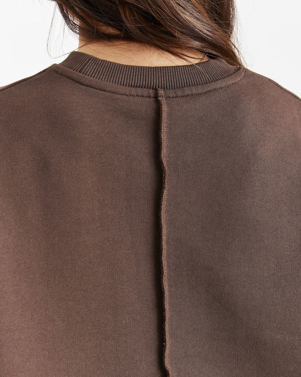 Brown Hoodrich Edge Oversized Sweatshirt USA | 970-QFKRSG