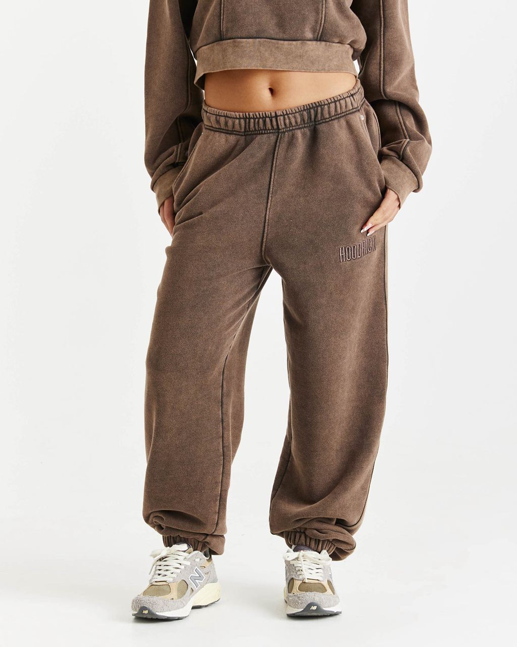 Brown Hoodrich Fade Oversized Joggers USA | 031-GJRYUX