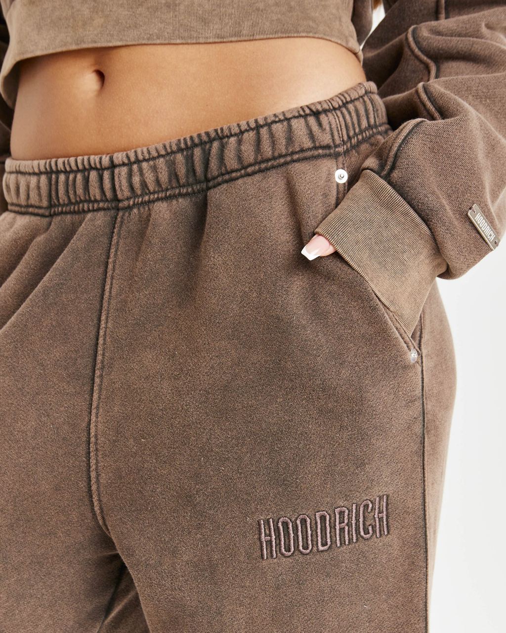 Brown Hoodrich Fade Oversized Joggers USA | 031-GJRYUX