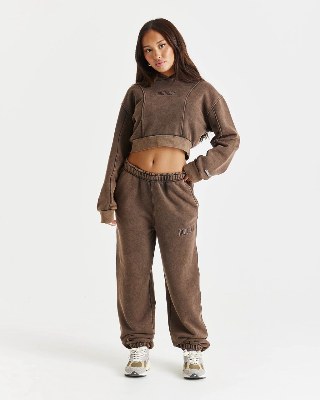 Brown Hoodrich Fade Oversized Joggers USA | 031-GJRYUX