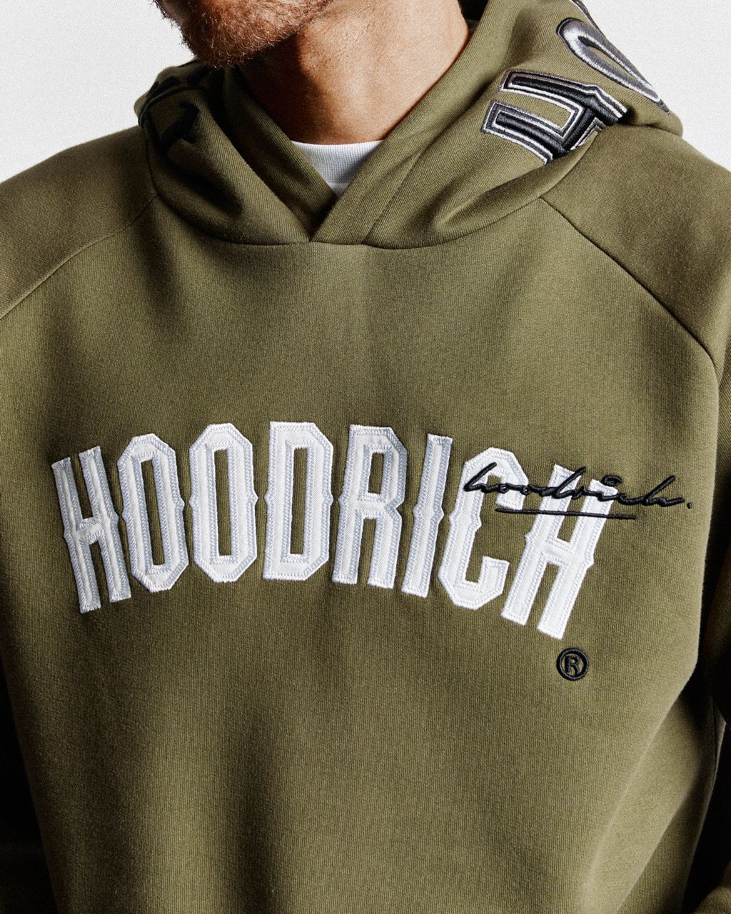 Green/Grey/Black/White Hoodrich Stature Hoodie USA | 597-AXZSEW