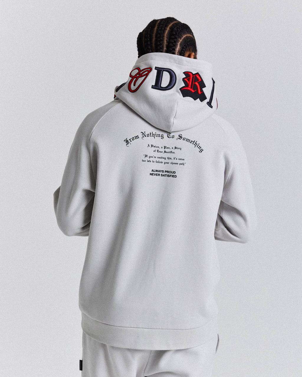 Grey/Black/Red Hoodrich Stature Hoodie USA | 279-OKLNSC