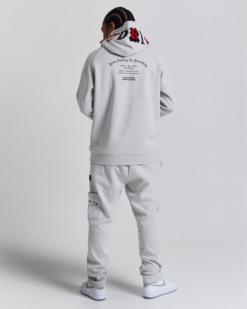 Grey/Black/Red Hoodrich Stature Hoodie USA | 279-OKLNSC