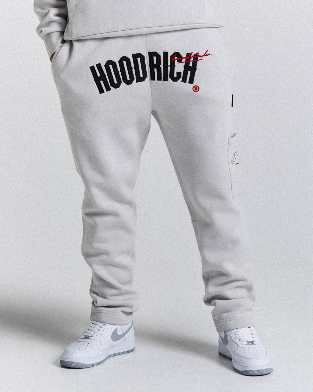 Grey/Black/Red Hoodrich Stature Joggers USA | 856-RGCTOE