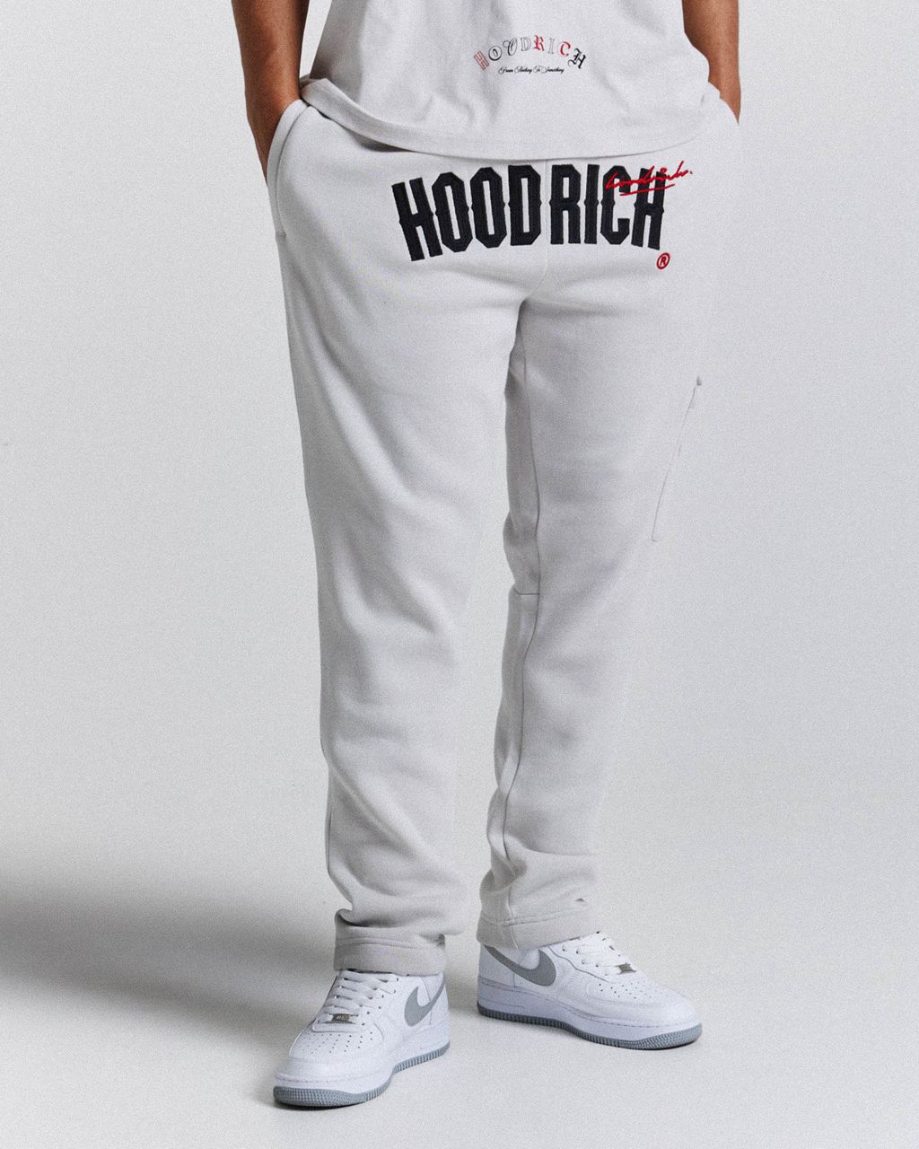 Grey/Black/Red Hoodrich Stature Joggers USA | 856-RGCTOE