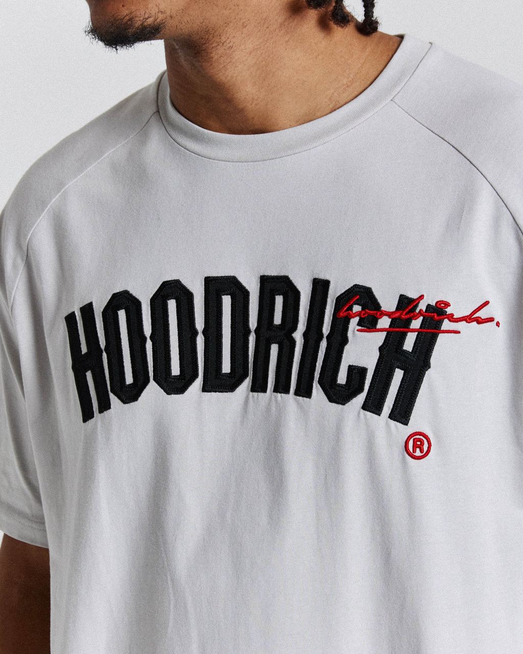 Grey/Black/Red Hoodrich Stature T-Shirt USA | 906-TNEMPS