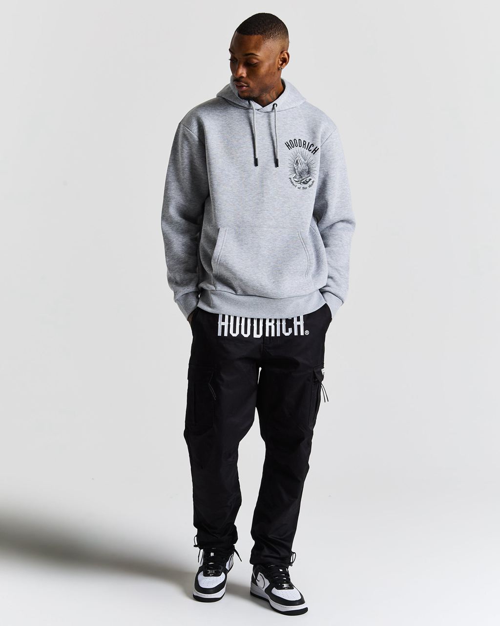 Grey/Black Hoodrich Ritual Backprint Hoodie USA | 093-WSRKVL