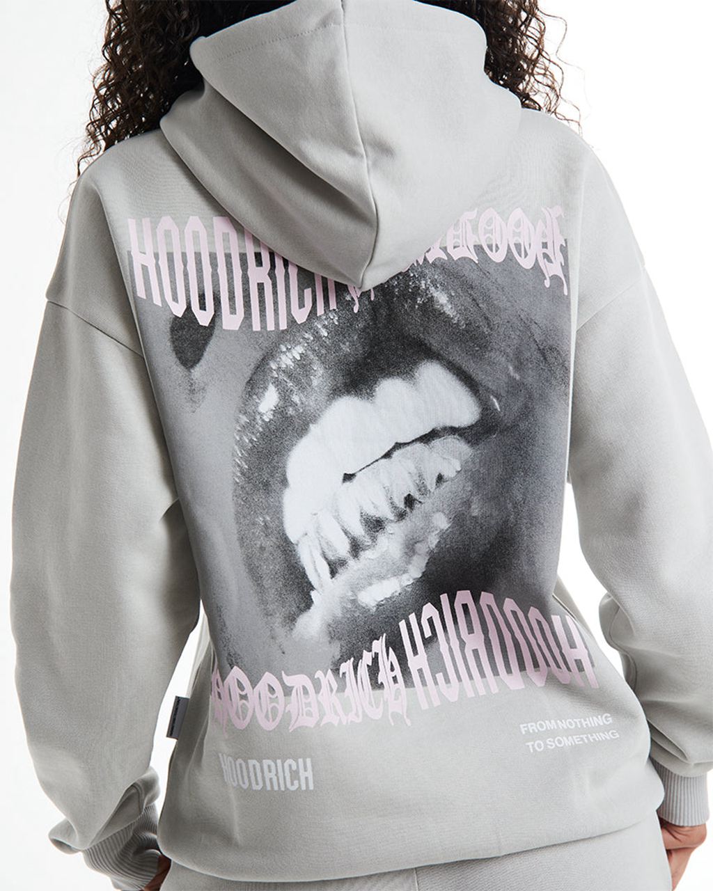 Grey/White/Pink Hoodrich Flex Oversized Hoodie USA | 268-YVFRTB