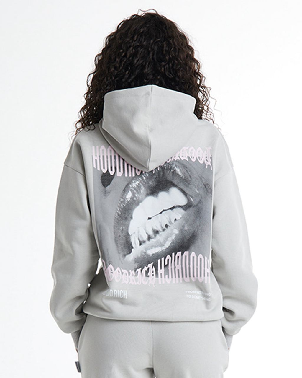 Grey/White/Pink Hoodrich Flex Oversized Hoodie USA | 268-YVFRTB