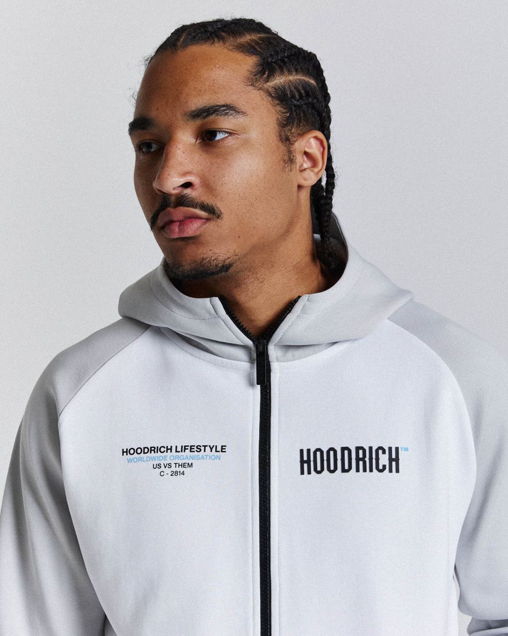 Grey/White Hoodrich Cycle Hoodie USA | 863-KWBNCP