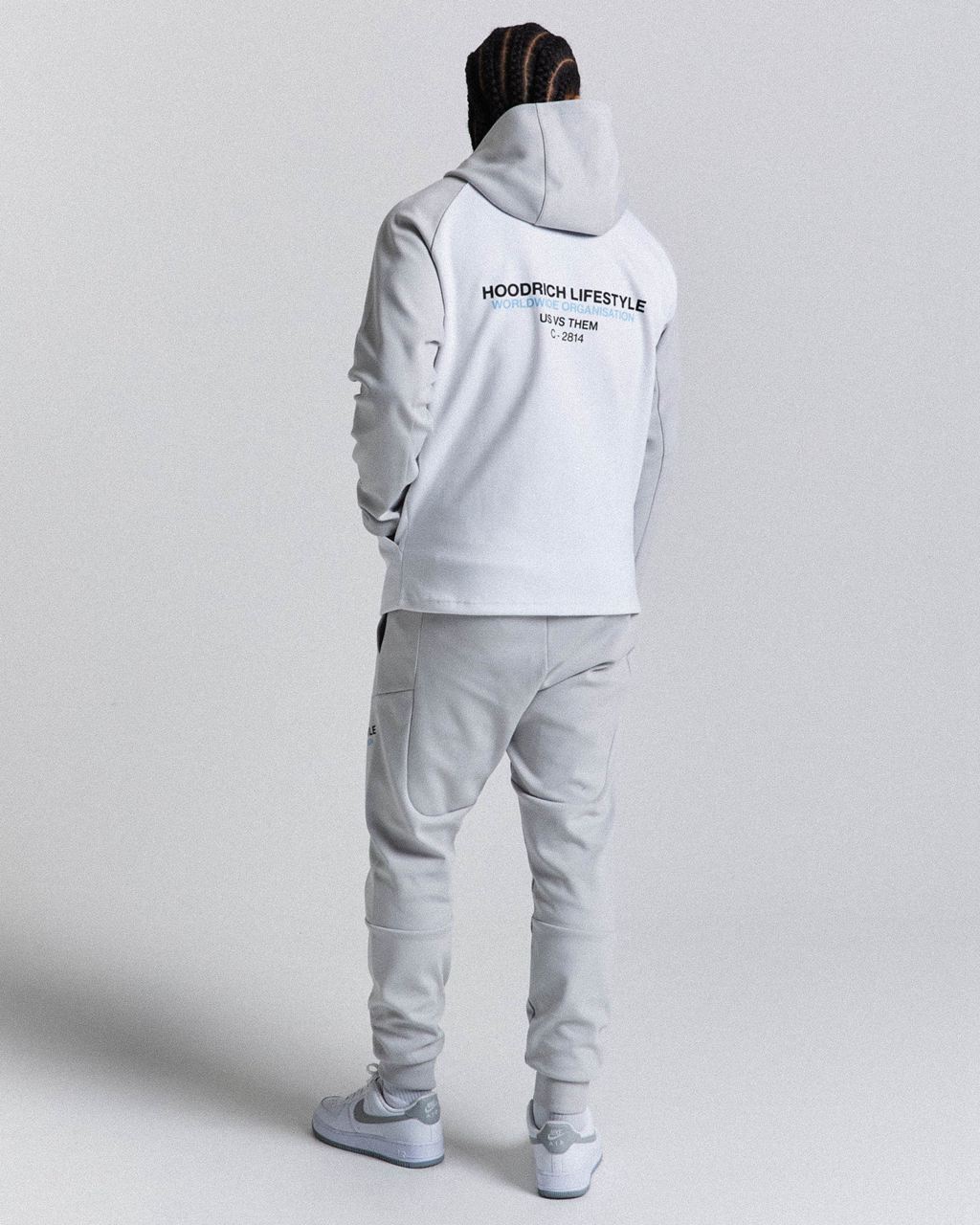 Grey/White Hoodrich Cycle Hoodie USA | 863-KWBNCP