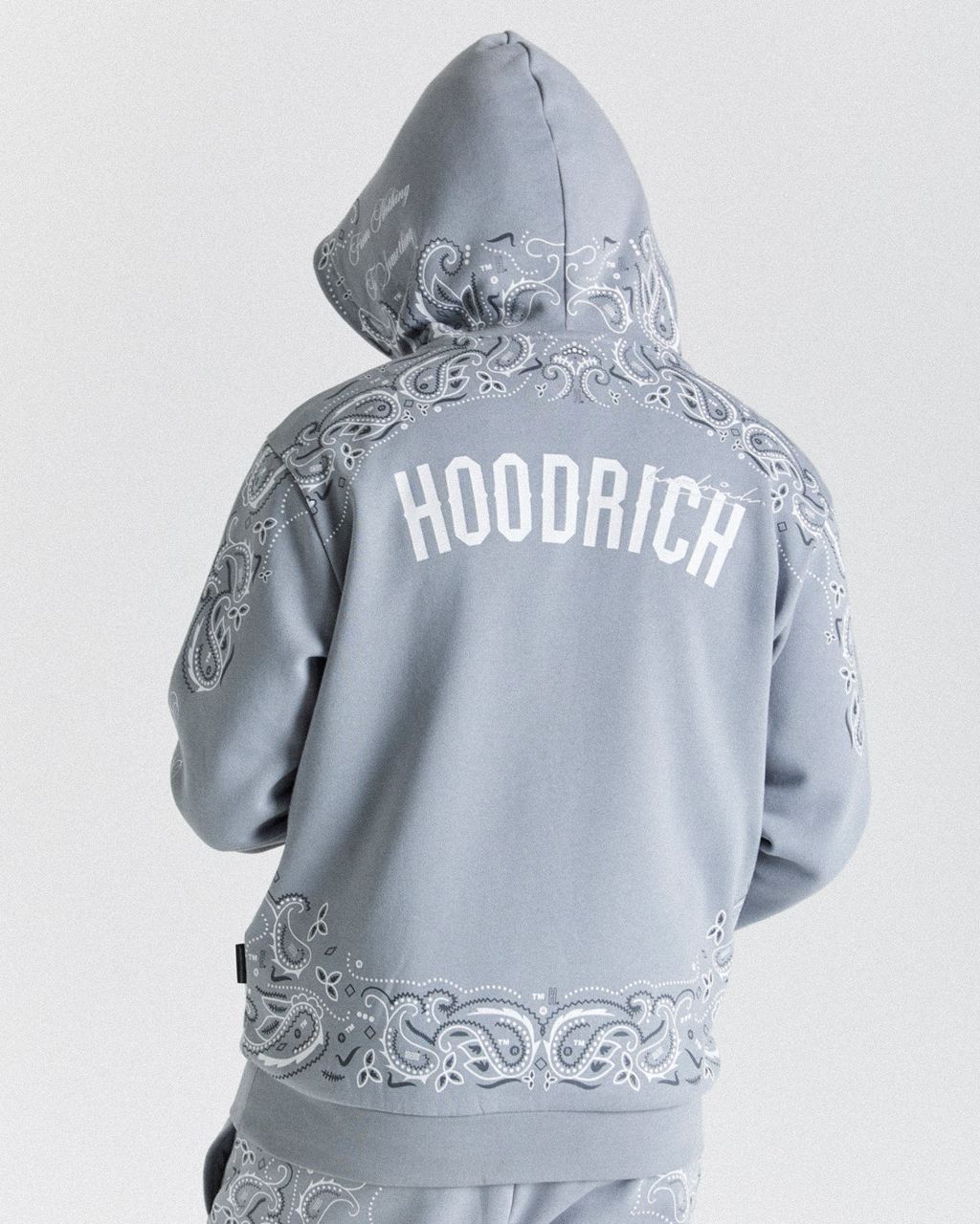 Grey/White Hoodrich Motif Hoodie USA | 318-BFUSDA