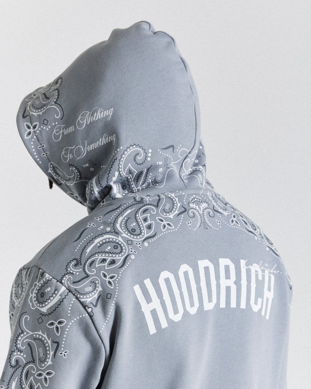 Grey/White Hoodrich Motif Hoodie USA | 318-BFUSDA