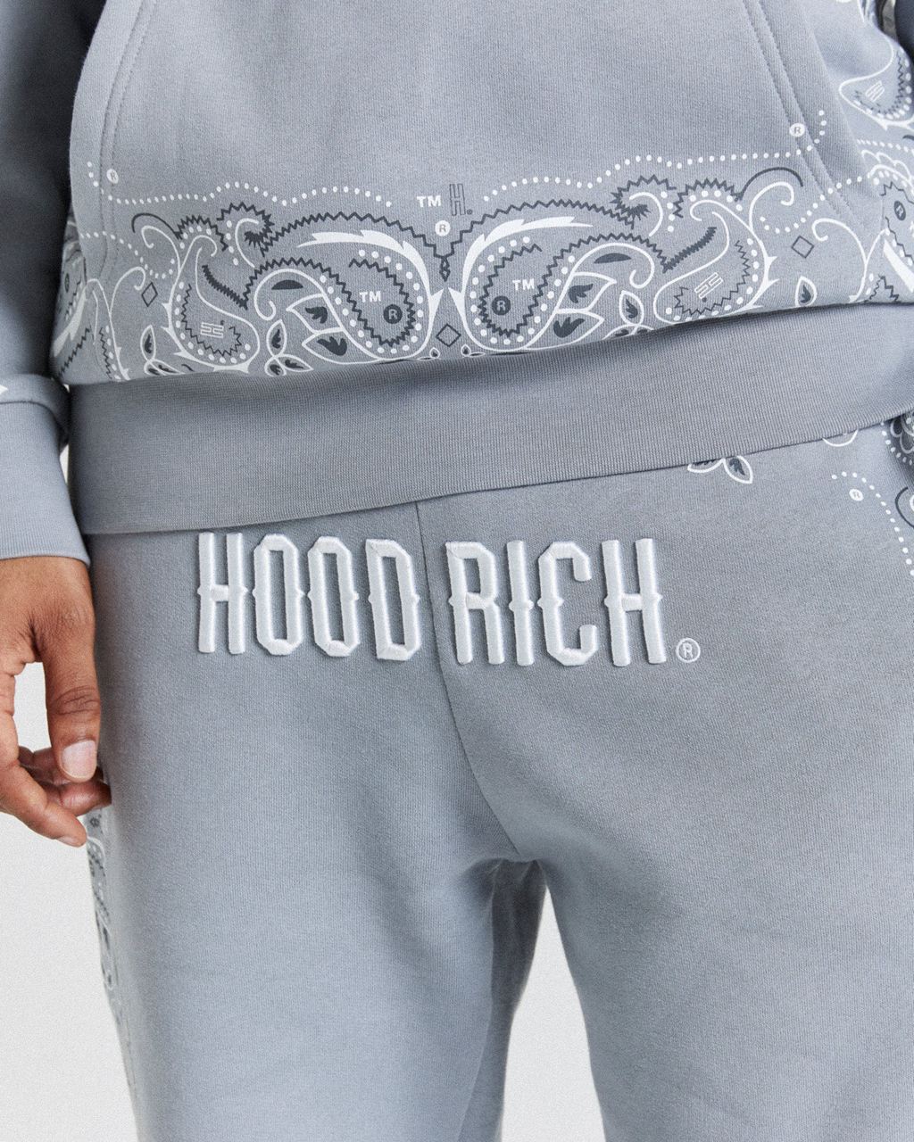 Grey/White Hoodrich Motif Joggers USA | 510-RBAVPQ