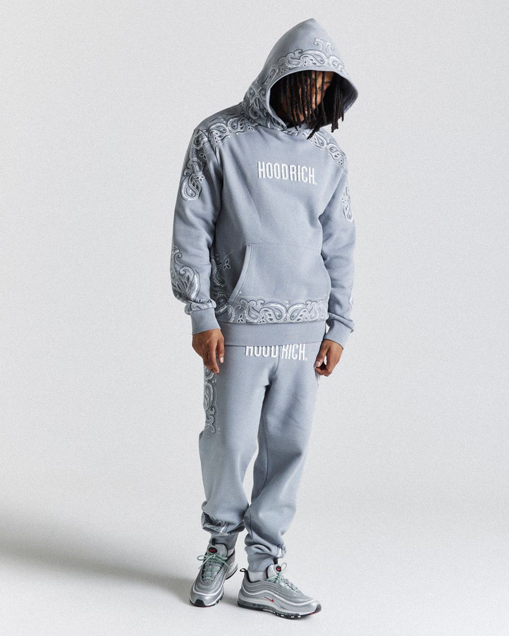 Grey/White Hoodrich Motif Joggers USA | 510-RBAVPQ