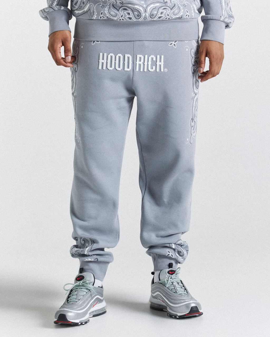 Grey/White Hoodrich Motif Joggers USA | 510-RBAVPQ