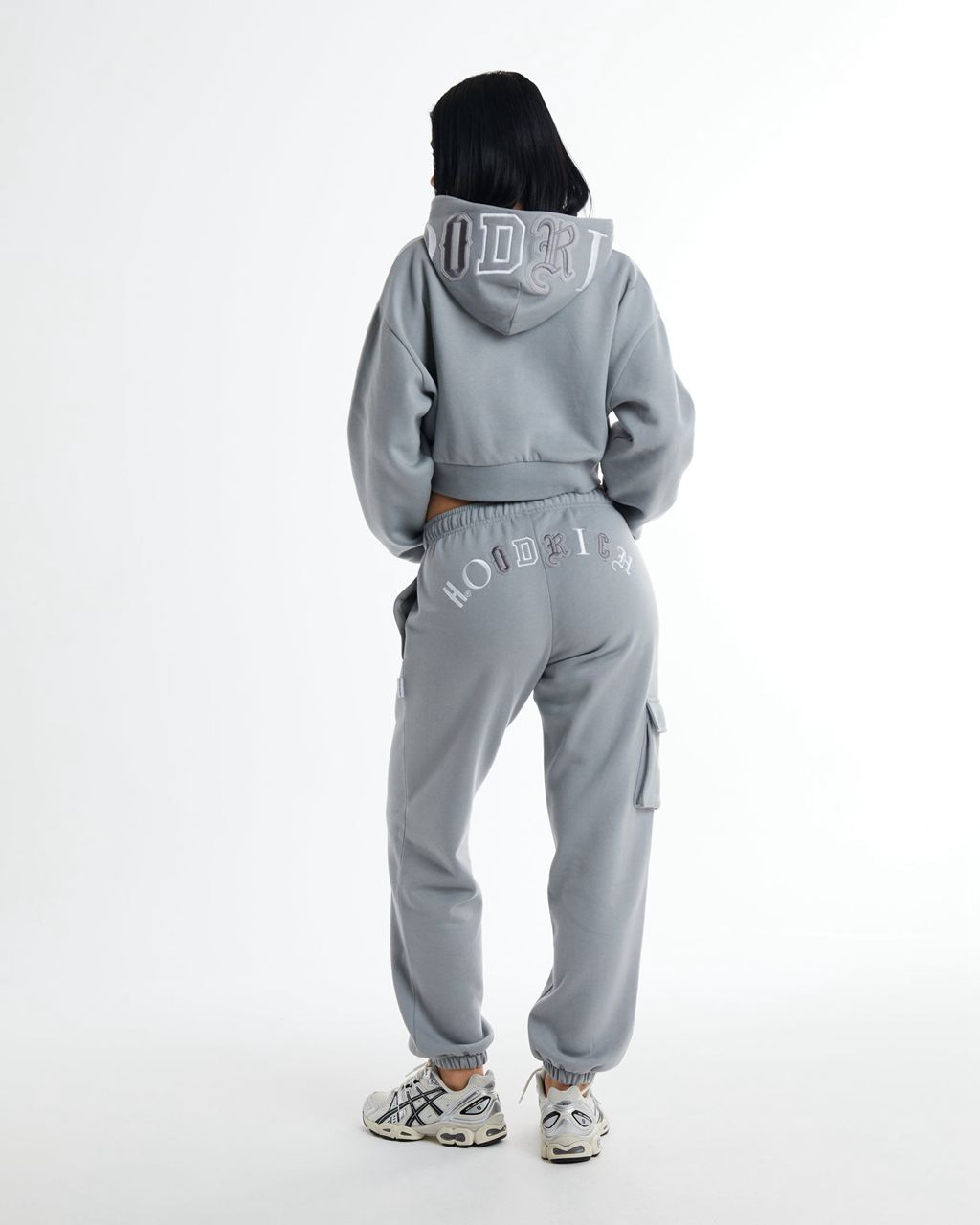 Grey Hoodrich Calor Cropped Hoodie USA | 397-HSENUD