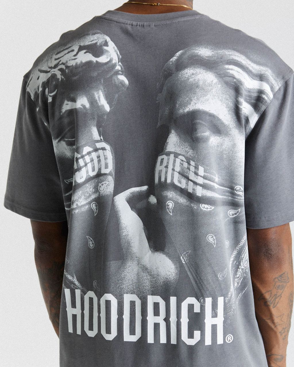 Grey Hoodrich Renaissance Resurgence T-Shirt USA | 963-KEDZAP