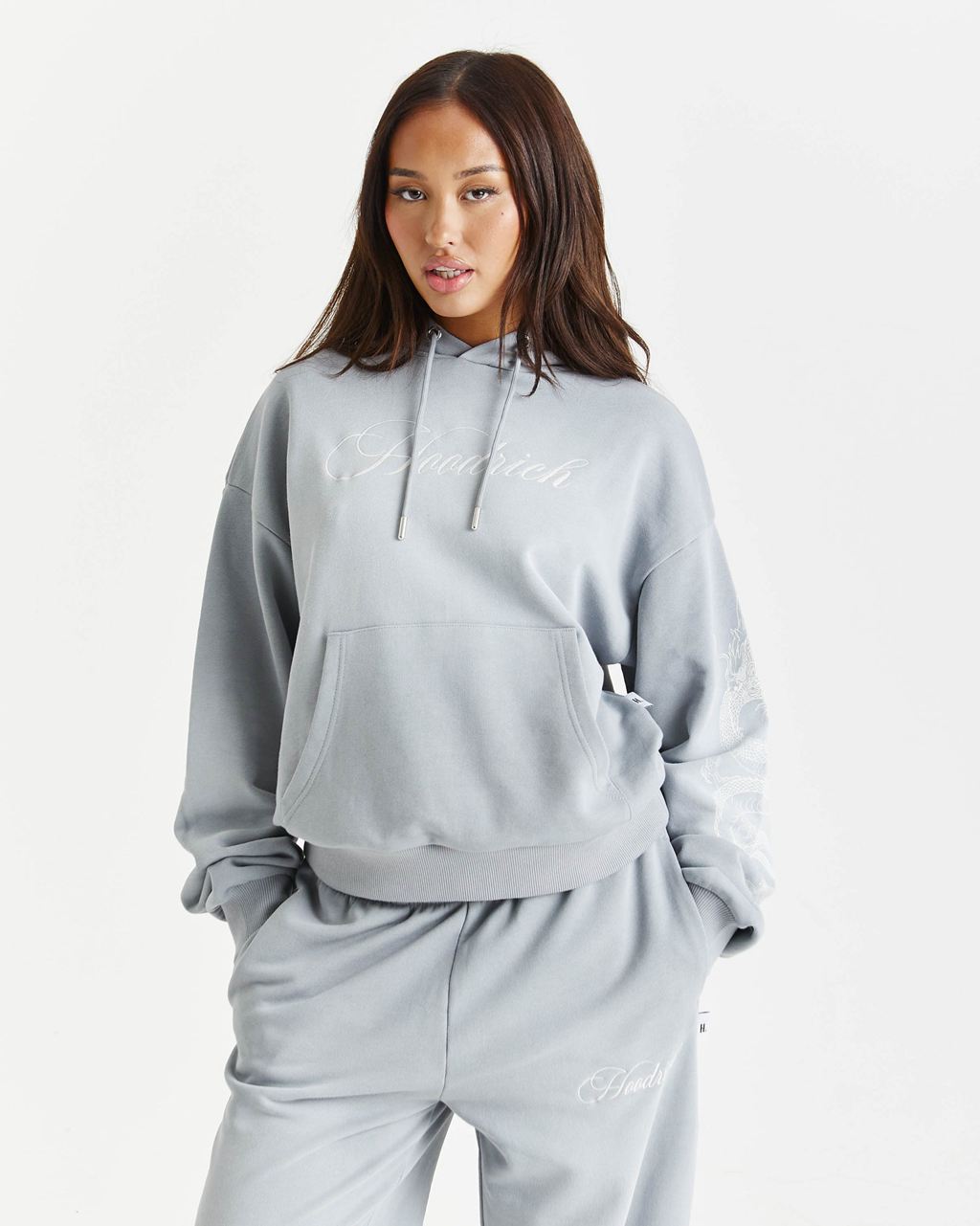 Grey Hoodrich Seraphic Oversized Hoodie USA | 961-WLEHYO