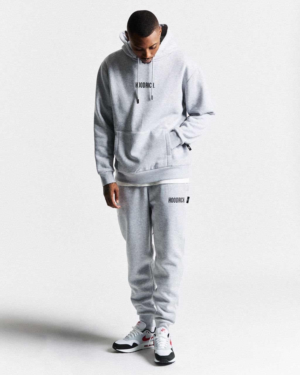 Heather Grey/Black Hoodrich OG Core Small Logo Tracksuit Set USA | 461-XREWTK