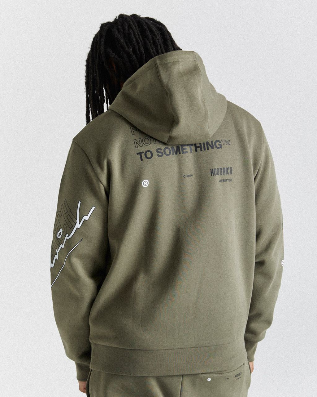 Khaki/White Hoodrich Caliber Hoodie USA | 297-JAVGKY