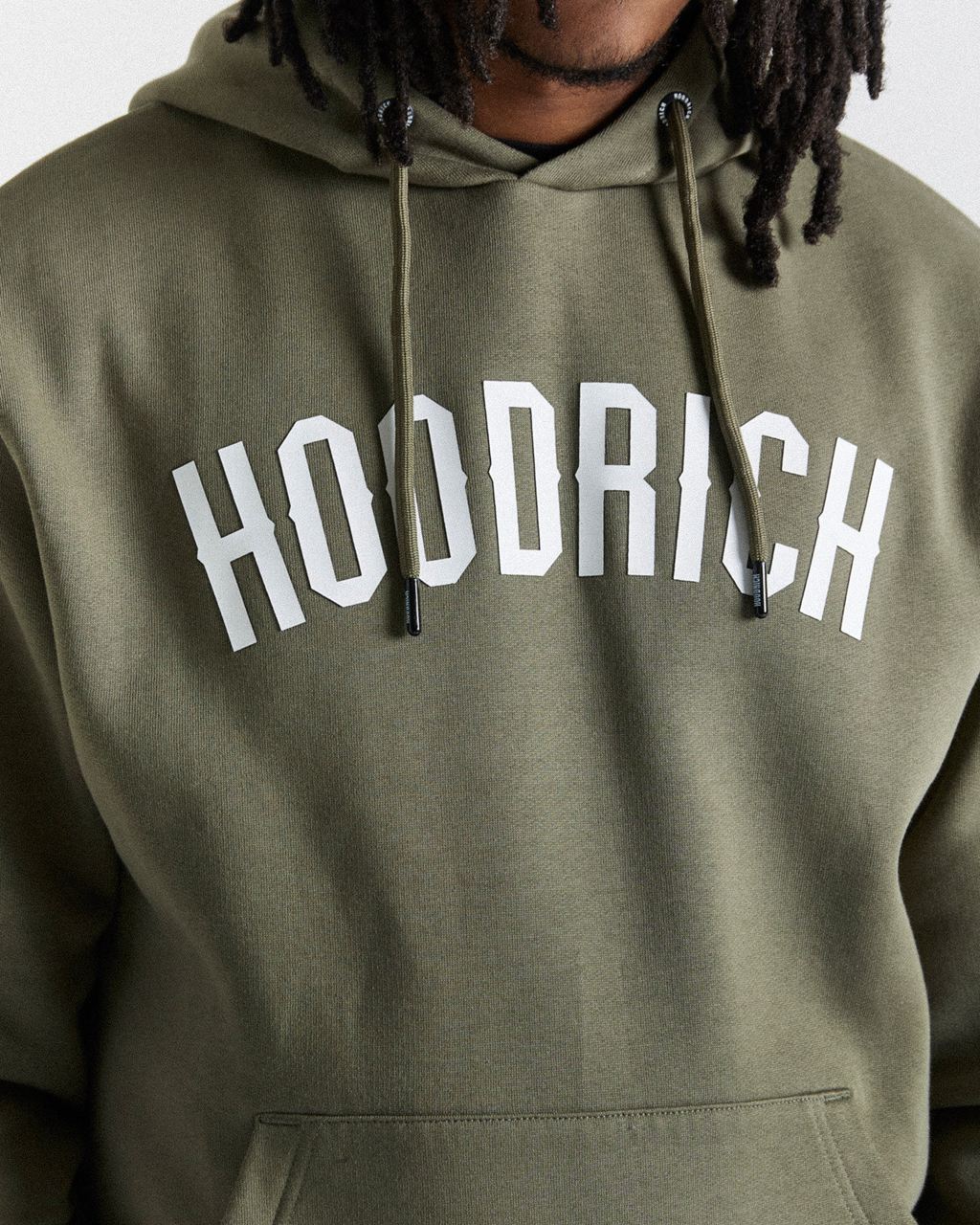 Khaki/White Hoodrich Caliber Hoodie USA | 297-JAVGKY