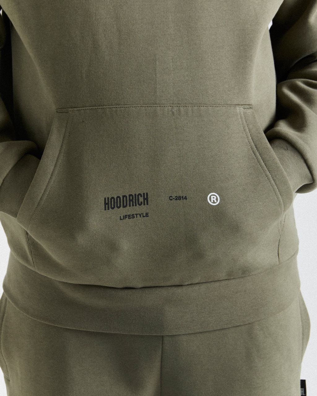 Khaki/White Hoodrich Caliber Hoodie USA | 297-JAVGKY