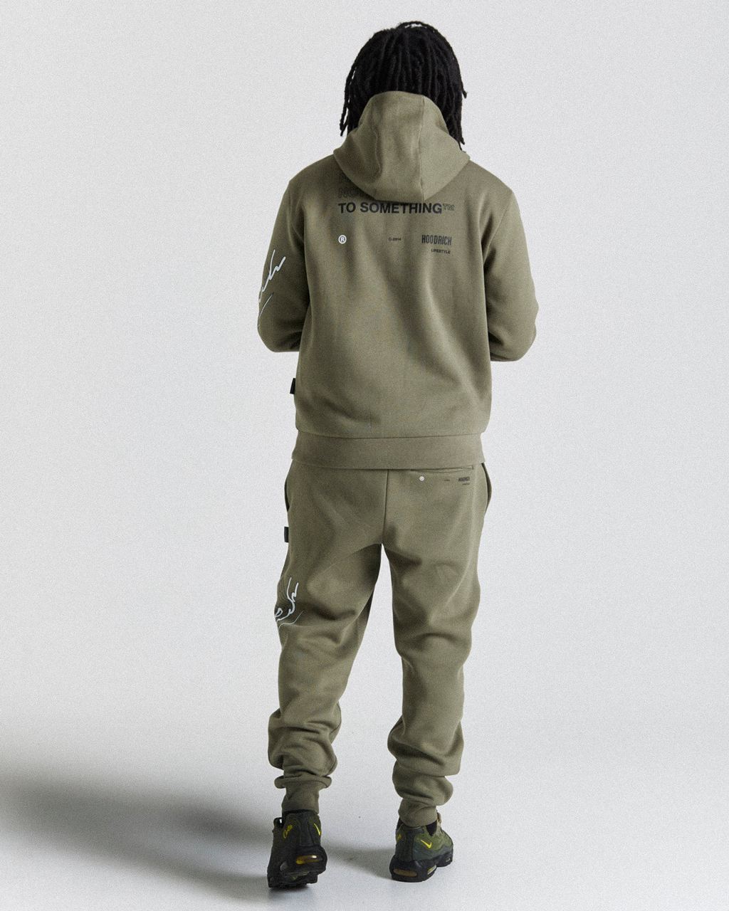 Khaki/White Hoodrich Caliber Hoodie USA | 297-JAVGKY