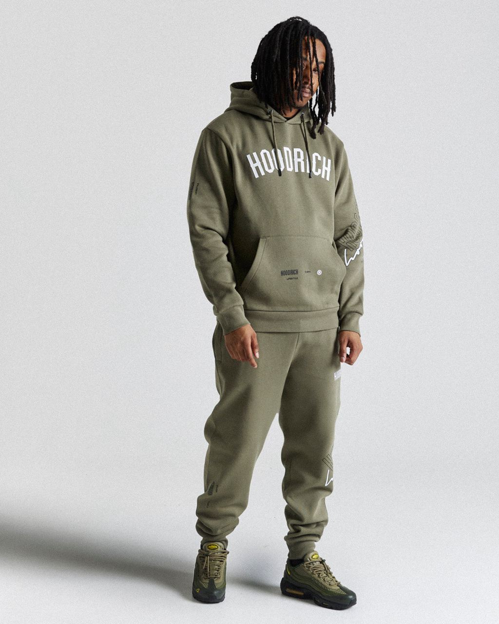 Khaki/White Hoodrich Caliber Joggers USA | 851-RBWMZU