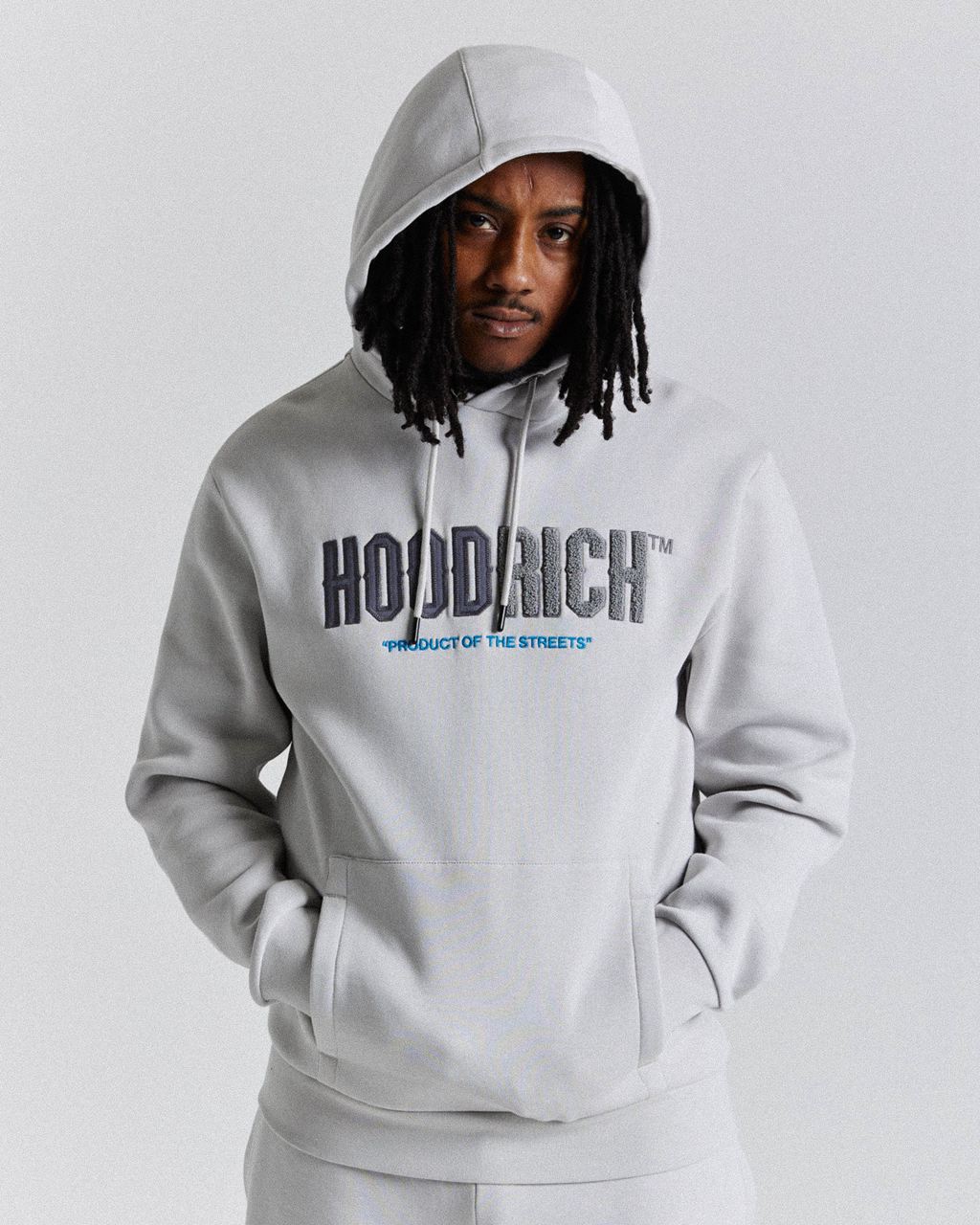 Light Greys/Blues Hoodrich Fade Hoodie USA | 024-NJPXFR